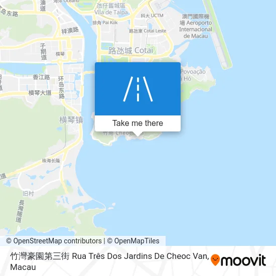竹灣豪園第三街 Rua Três Dos Jardins De Cheoc Van map