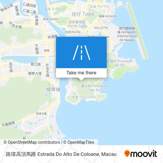 路環高頂馬路 Estrada Do Alto De Coloane地圖