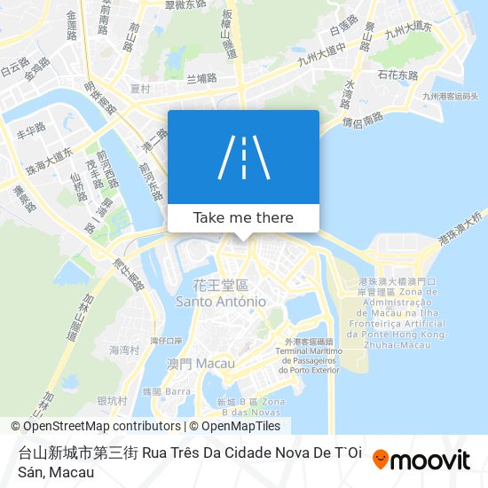 台山新城市第三街 Rua Três Da Cidade Nova De T`Oi Sán map