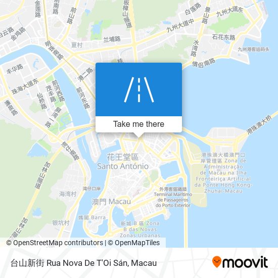 台山新街 Rua Nova De T'Oi Sán map