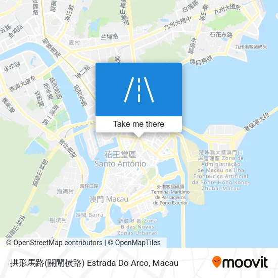 拱形馬路(關閘橫路) Estrada Do Arco map