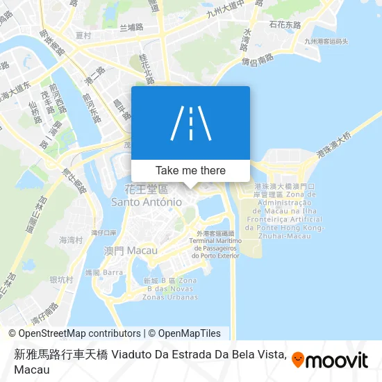 新雅馬路行車天橋 Viaduto Da Estrada Da Bela Vista map