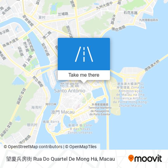 望廈兵房街 Rua Do Quartel De Mong Há map