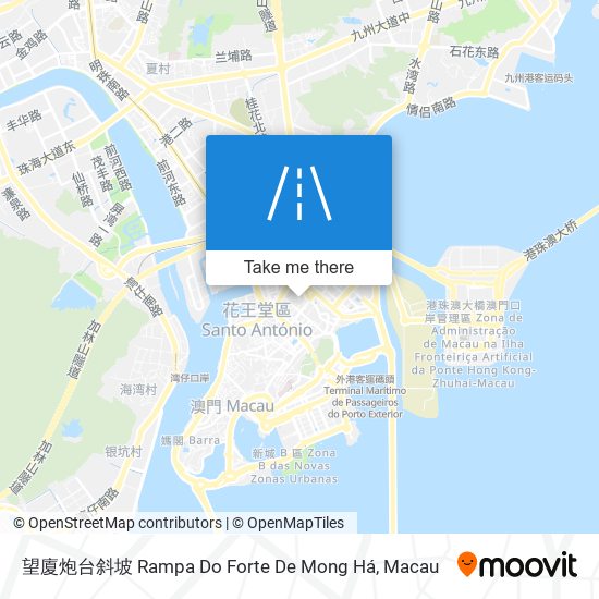 望廈炮台斜坡 Rampa Do Forte De Mong Há map