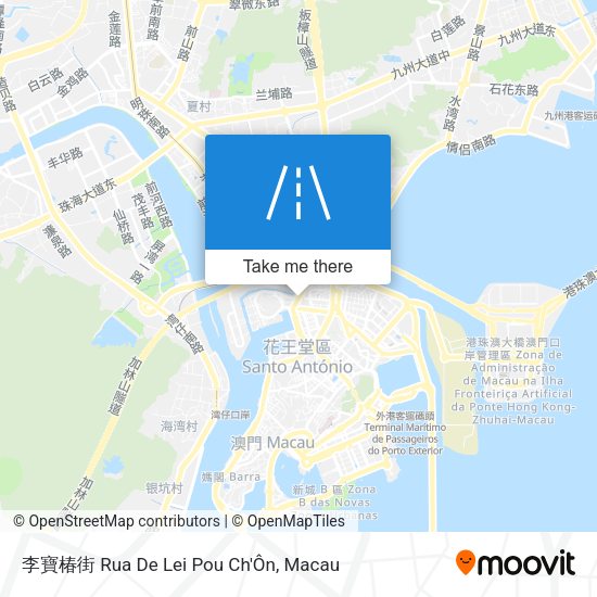 李寶椿街 Rua De Lei Pou Ch'Ôn map