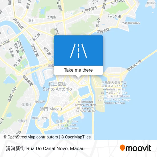 涌河新街 Rua Do Canal Novo map