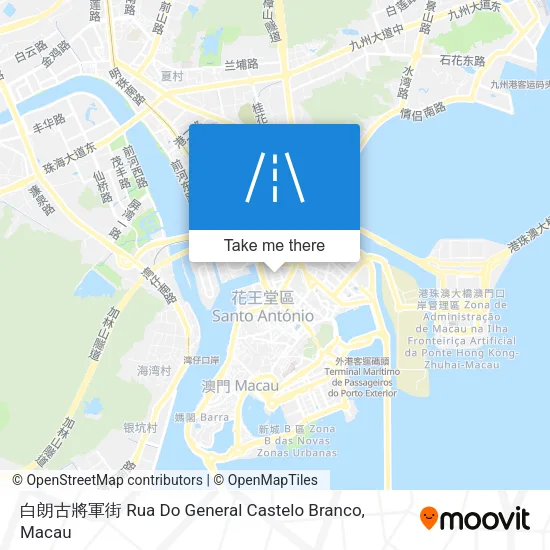白朗古將軍街 Rua Do General Castelo Branco map