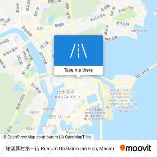 祐漢新村第一街 Rua Um Do Bairro Iao Hon map