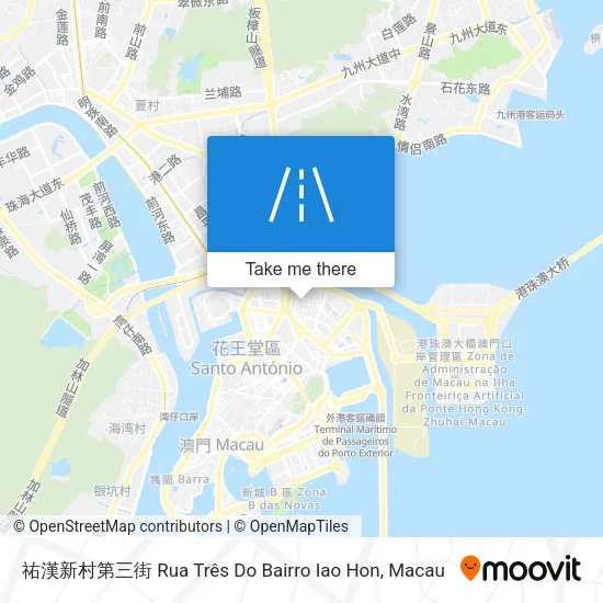 祐漢新村第三街 Rua Três Do Bairro Iao Hon map