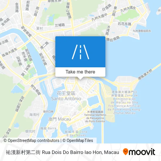 祐漢新村第二街 Rua Dois Do Bairro Iao Hon map