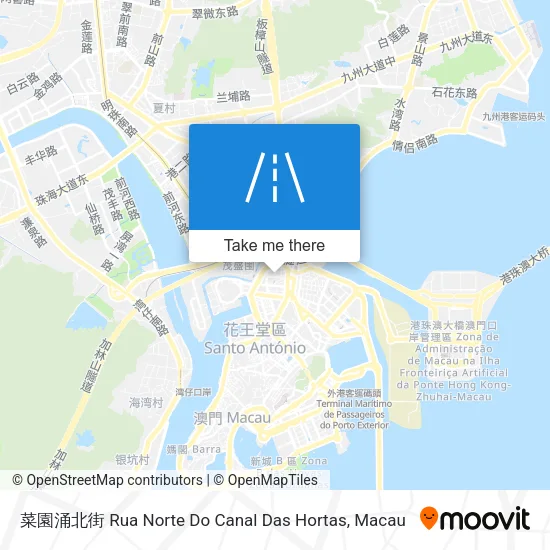 菜園涌北街 Rua Norte Do Canal Das Hortas map