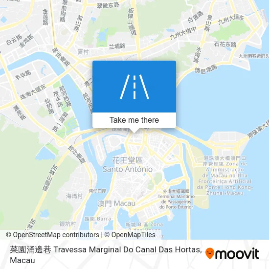 菜園涌邊巷 Travessa Marginal Do Canal Das Hortas map