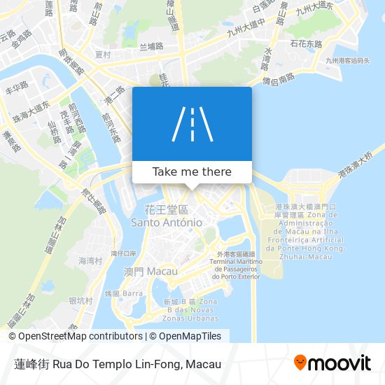 蓮峰街 Rua Do Templo Lin-Fong map