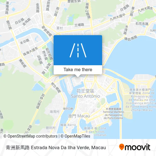 青洲新馬路 Estrada Nova Da Ilha Verde map