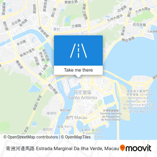 青洲河邊馬路 Estrada Marginal Da Ilha Verde map