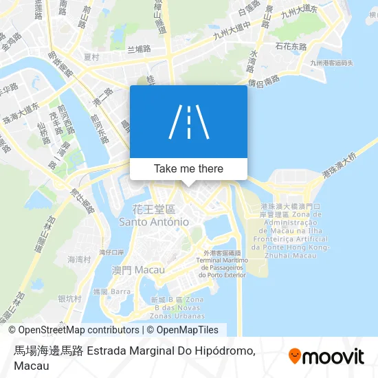 馬場海邊馬路 Estrada Marginal Do Hipódromo map