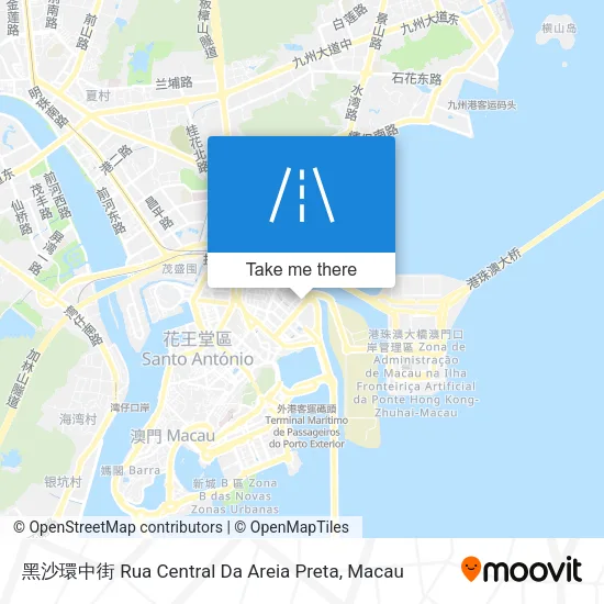 黑沙環中街 Rua Central Da Areia Preta map
