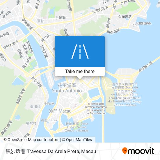 黑沙環巷 Travessa Da Areia Preta地圖