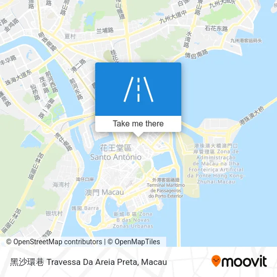 黑沙環巷 Travessa Da Areia Preta map