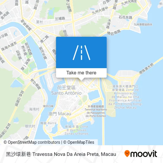 黑沙環新巷 Travessa Nova Da Areia Preta map
