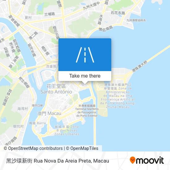 黑沙環新街 Rua Nova Da Areia Preta map
