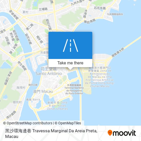 黑沙環海邊巷 Travessa Marginal Da Areia Preta地圖