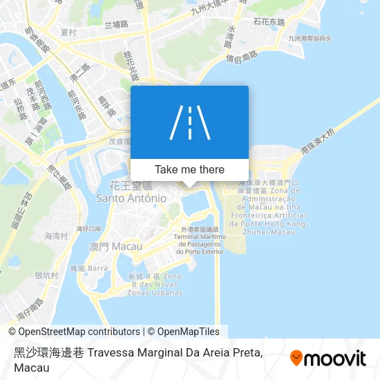 黑沙環海邊巷 Travessa Marginal Da Areia Preta map