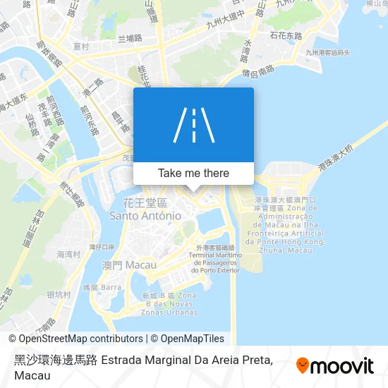 黑沙環海邊馬路 Estrada Marginal Da Areia Preta地圖