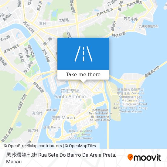 黑沙環第七街 Rua Sete Do Bairro Da Areia Preta map