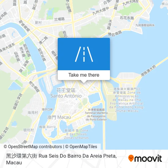 黑沙環第六街 Rua Seis Do Bairro Da Areia Preta map