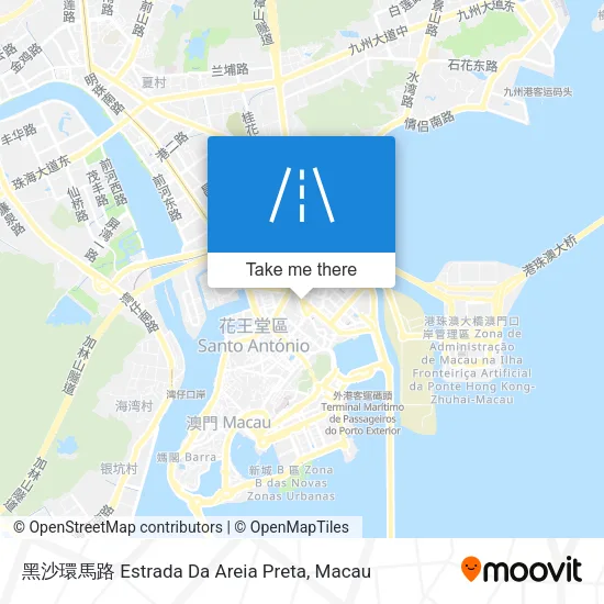 黑沙環馬路 Estrada Da Areia Preta map