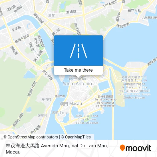 林茂海邊大馬路 Avenida Marginal Do Lam Mau map
