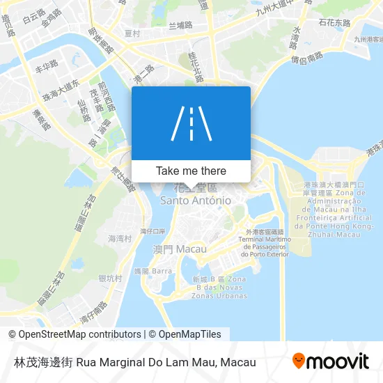 林茂海邊街 Rua Marginal Do Lam Mau map