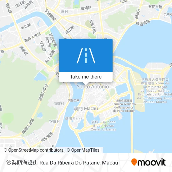 沙梨頭海邊街 Rua Da Ribeira Do Patane map