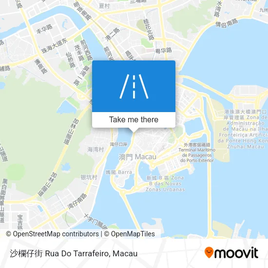 沙欄仔街 Rua Do Tarrafeiro map
