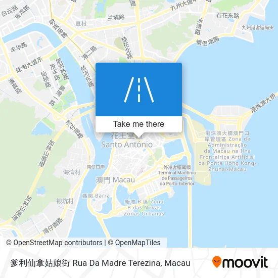 爹利仙拿姑娘街 Rua Da Madre Terezina map