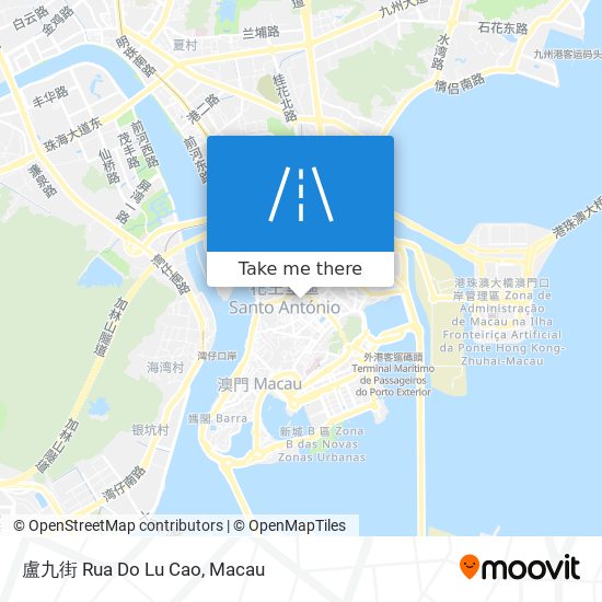 盧九街 Rua Do Lu Cao map