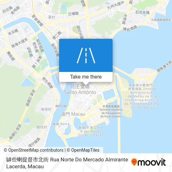 罅些喇提督市北街 Rua Norte Do Mercado Almirante Lacerda map