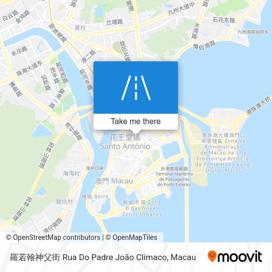 羅若翰神父街 Rua Do Padre João Clímaco map