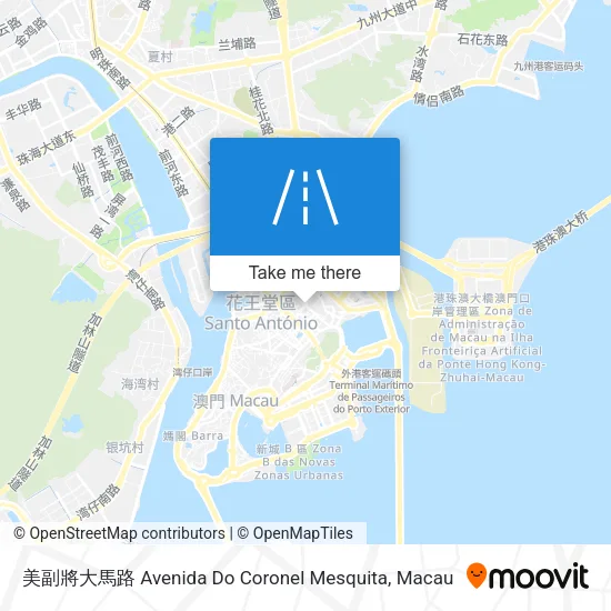 美副將大馬路 Avenida Do Coronel Mesquita map