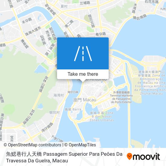 魚鰓巷行人天橋 Passagem Superior Para Peões Da Travessa Da Guelra地圖