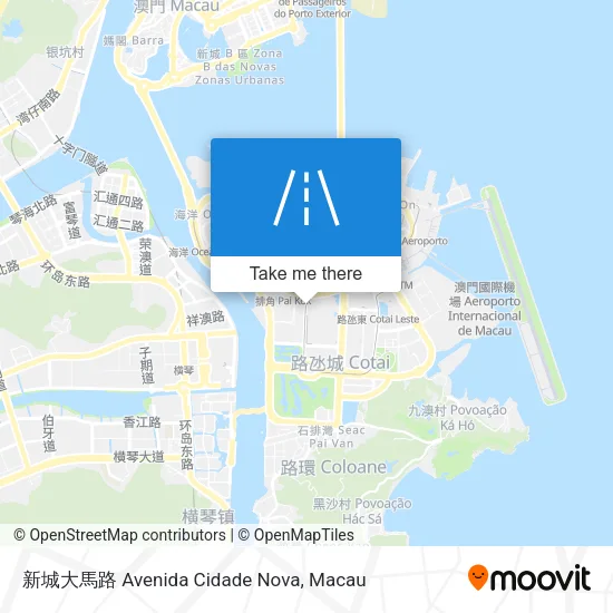 新城大馬路 Avenida Cidade Nova map