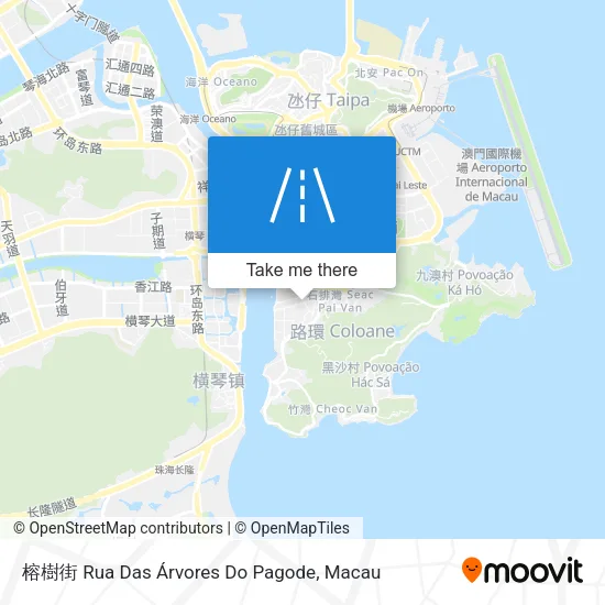 榕樹街 Rua Das Árvores Do Pagode map