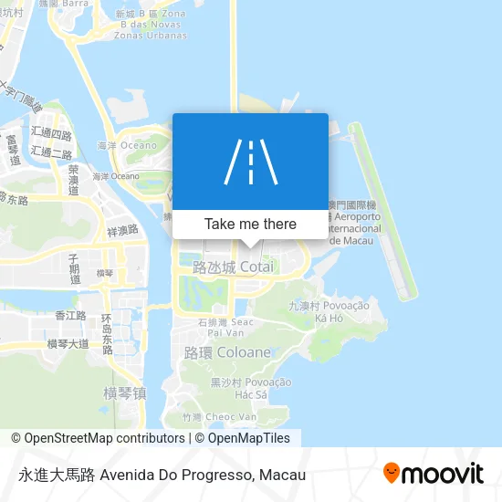 永進大馬路 Avenida Do Progresso map
