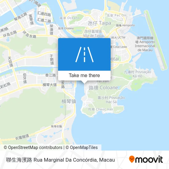 聯生海濱路 Rua Marginal Da Concórdia地圖