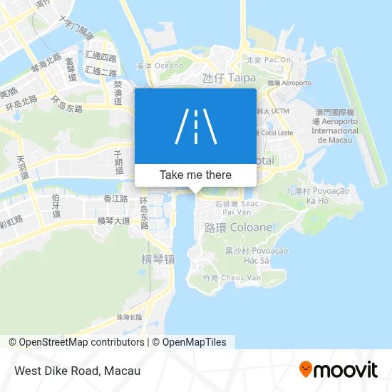 西堤馬路 Estrada Do Dique Oeste地圖