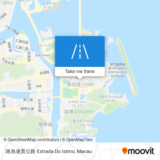 路氹連貫公路 Estrada Do Istmo map