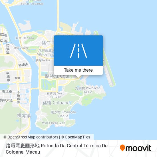 路環電廠圓形地 Rotunda Da Central Térmica De Coloane地圖