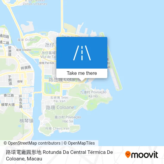 路環電廠圓形地 Rotunda Da Central Térmica De Coloane map