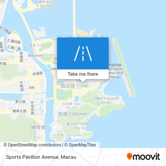 體育館大馬路 Avenida Da Nave Desportiva map